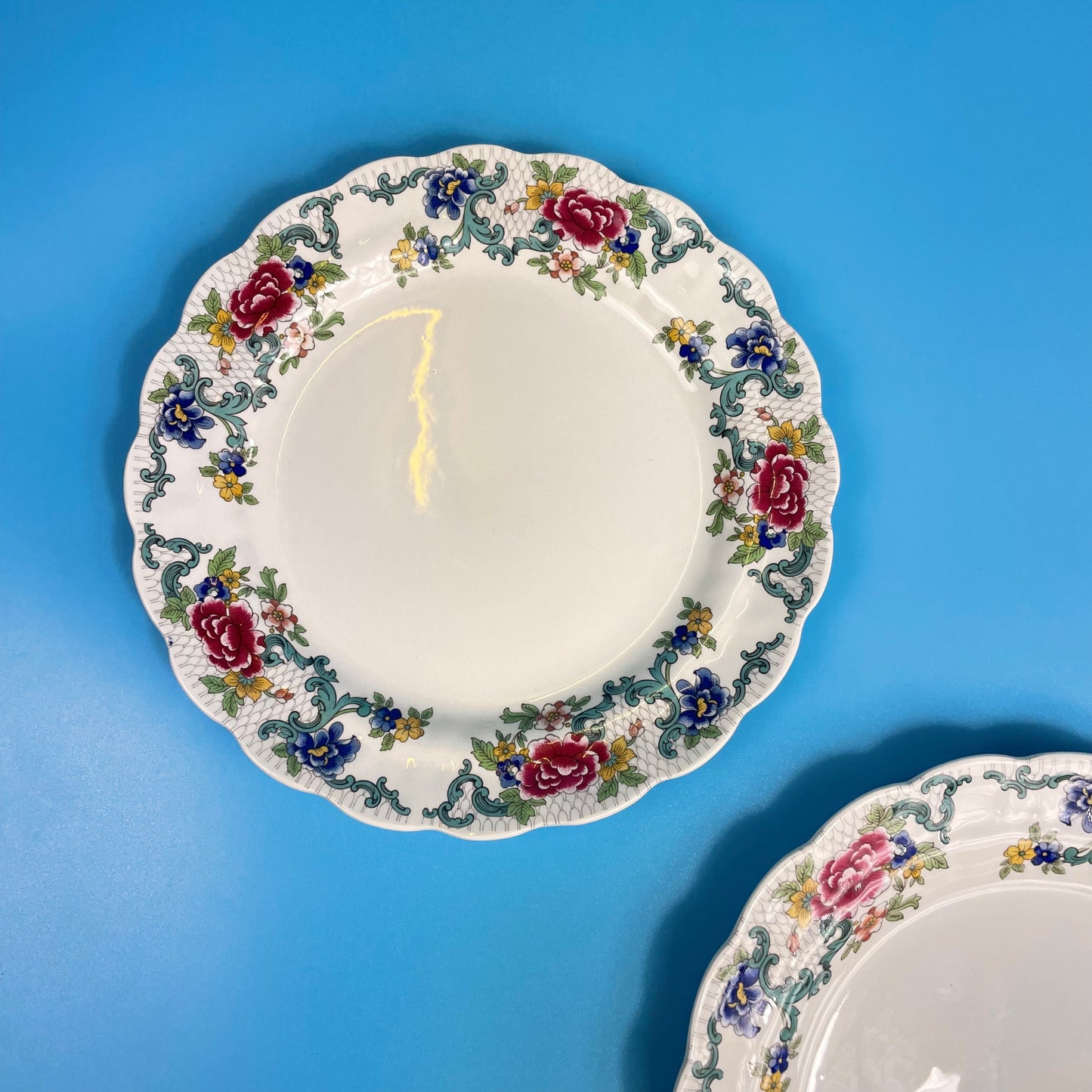 Booths Floradora Floral Design Side Plates (Pair)