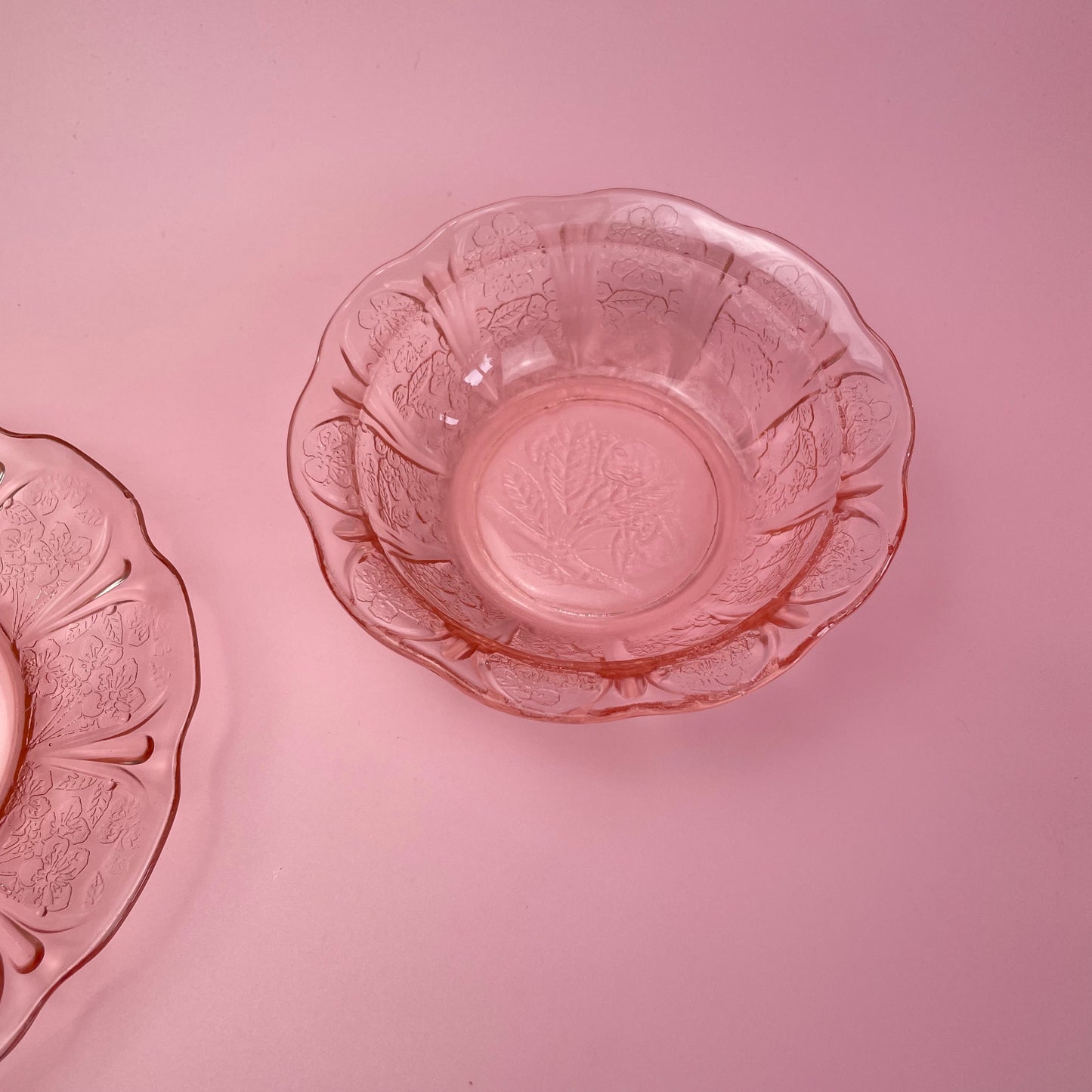 Hazel Atlas Cherry Blossom Bowl & Saucer