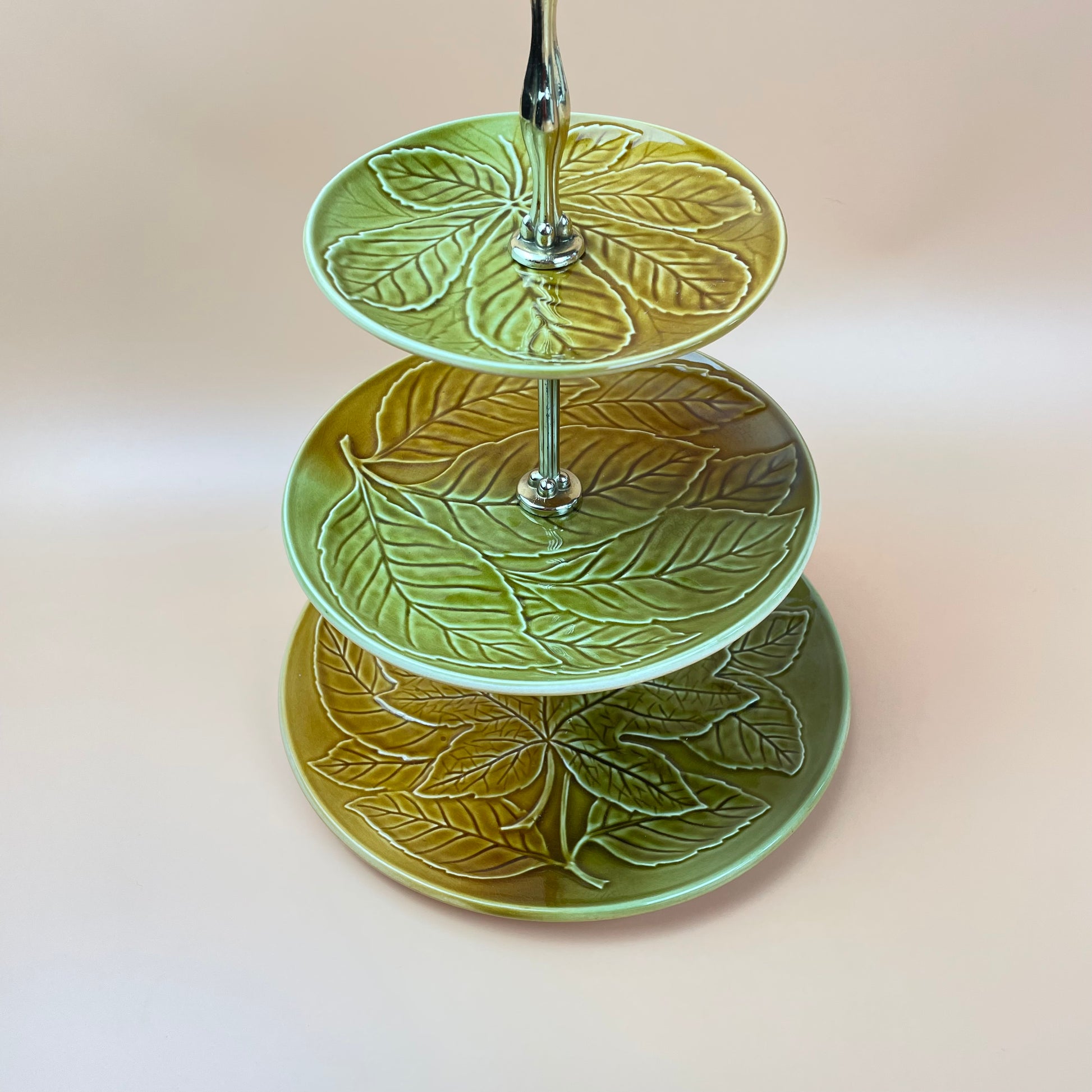 Three Tier Cake Stand Orange Green Royal Winton Grimwades