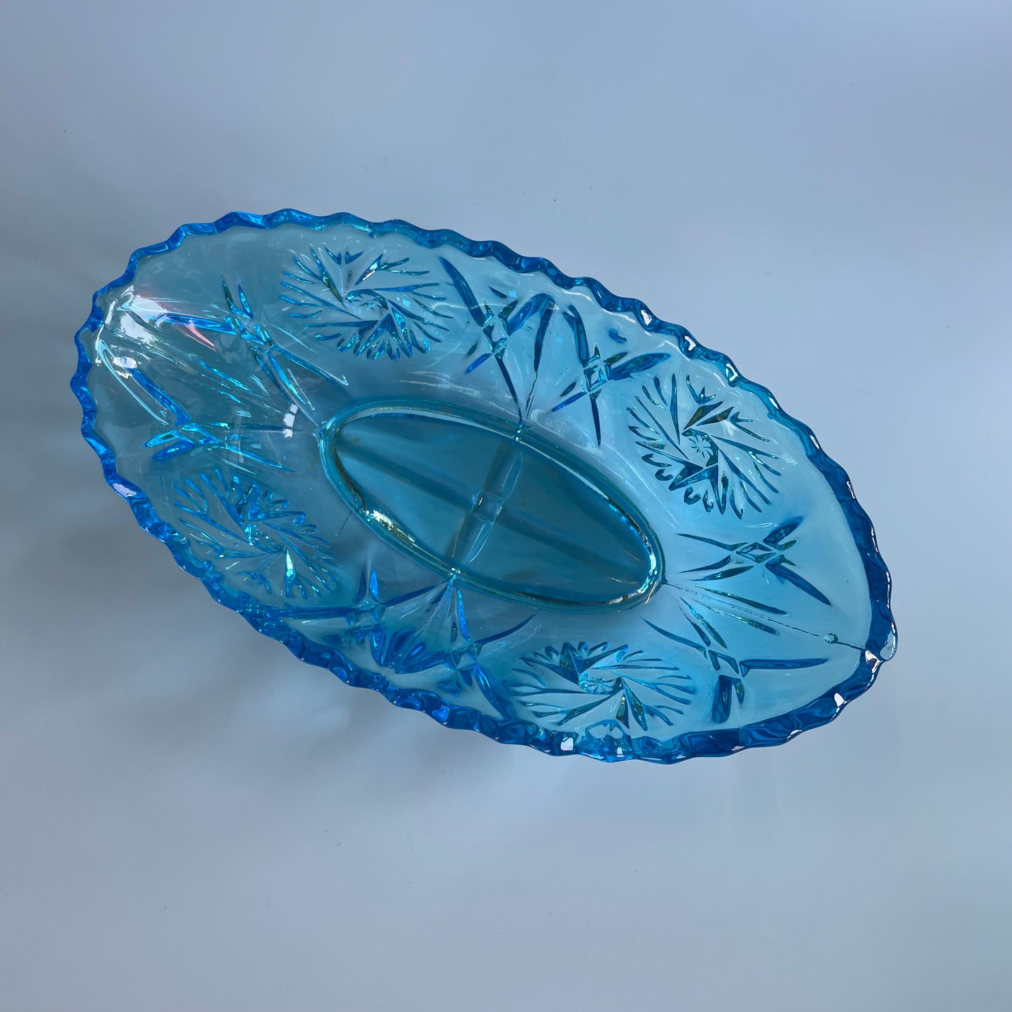 Bright Blue Glass Dish Small