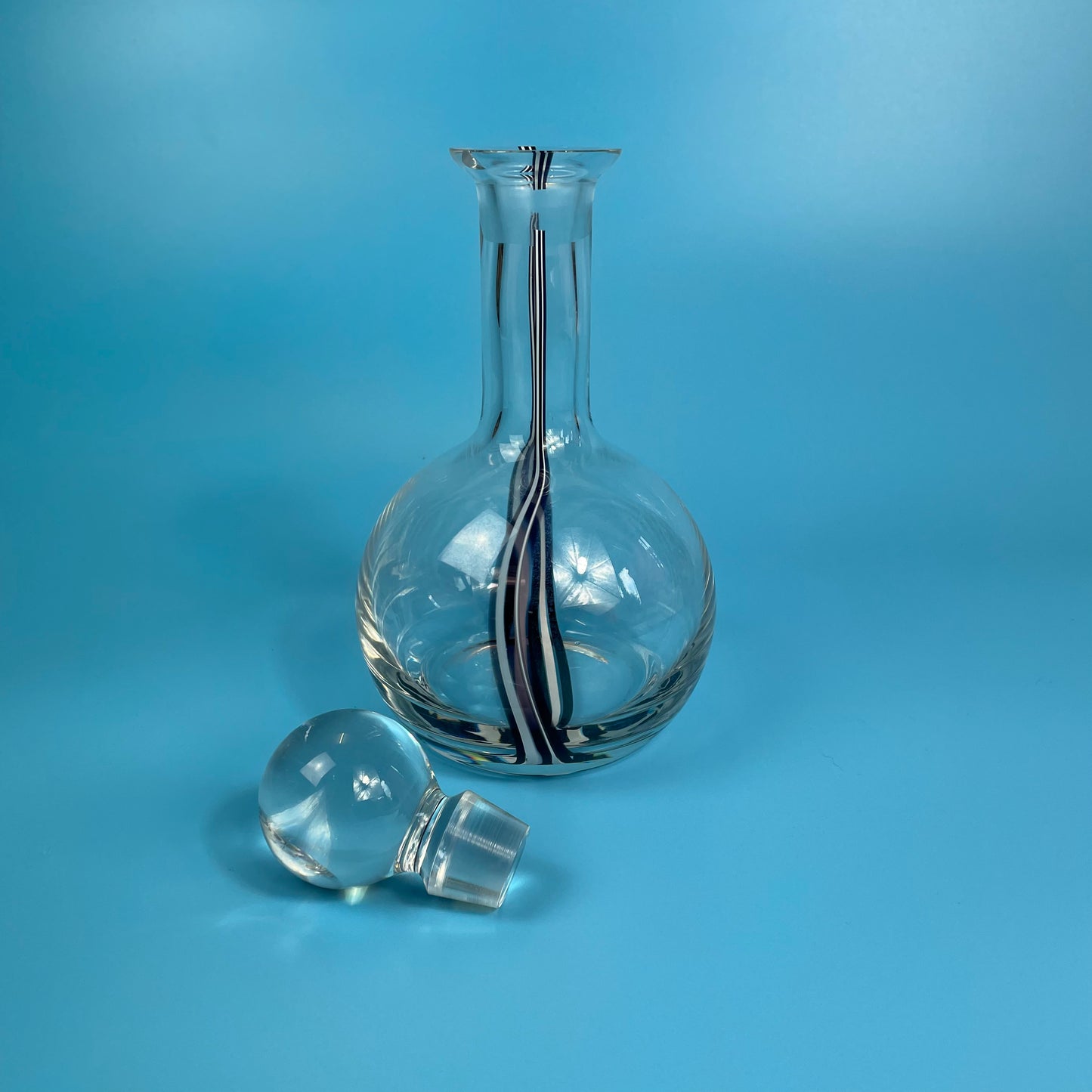 Caithness Glassware Swirl Decanter 1980s